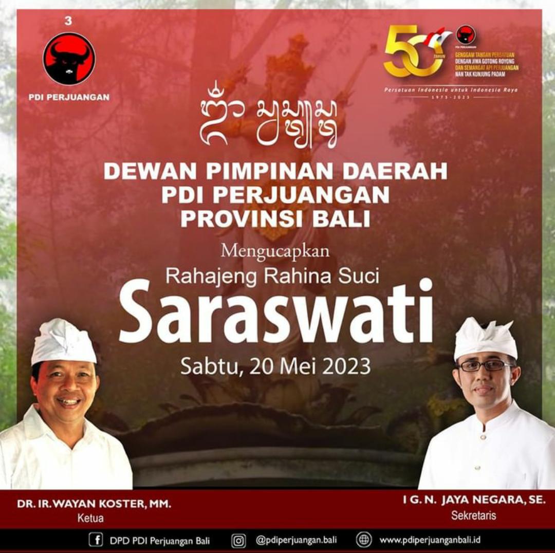 Dpd Pdi Perjuangan Bali Mengucapkan Selamat Merayakan Hari Raya